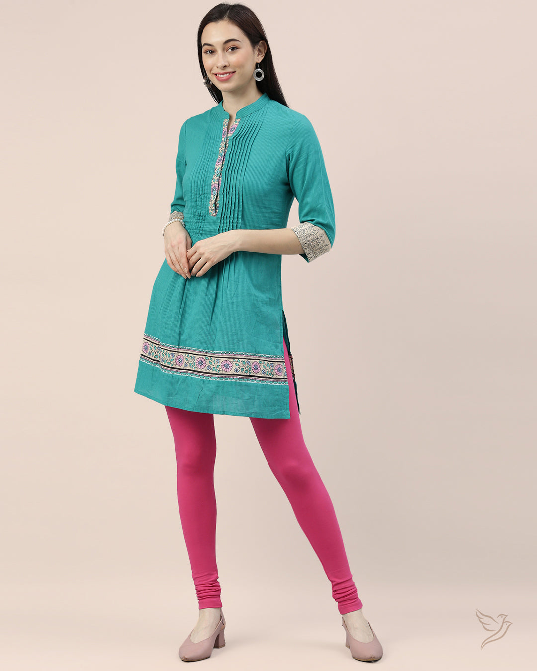 Buy Radhe Fashion Stylish Short Cotton Kurti(Pink) Online In India At  Discounted Prices